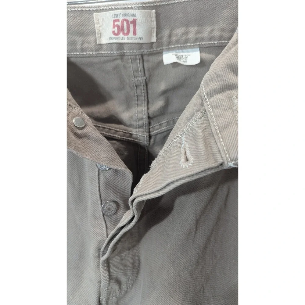 Levi's Men's jeans 38 x 30 Beige 505 Regular Straight 100% cotton Denim